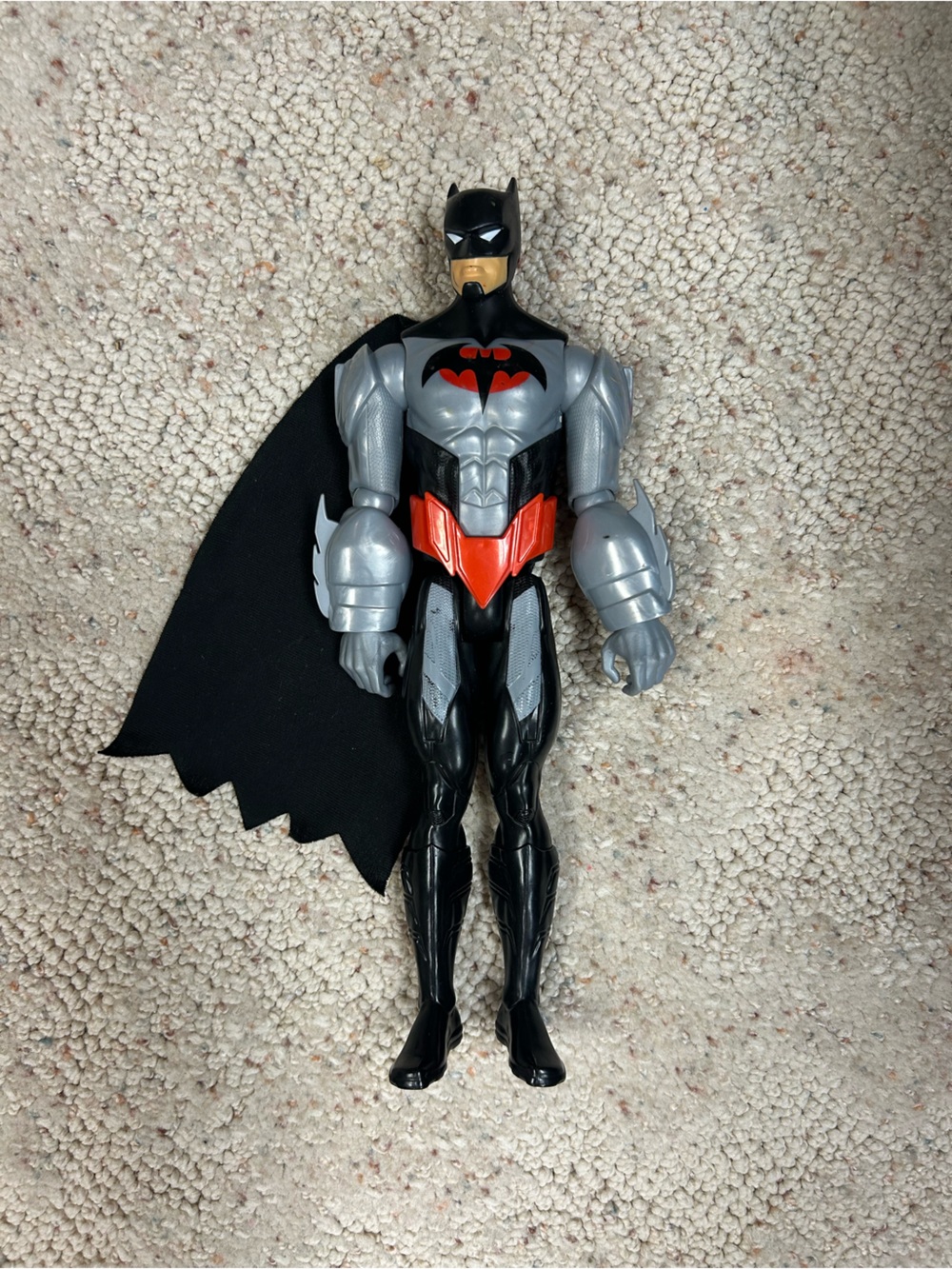 DC Batman Action Figure in Black, Silver and Red
